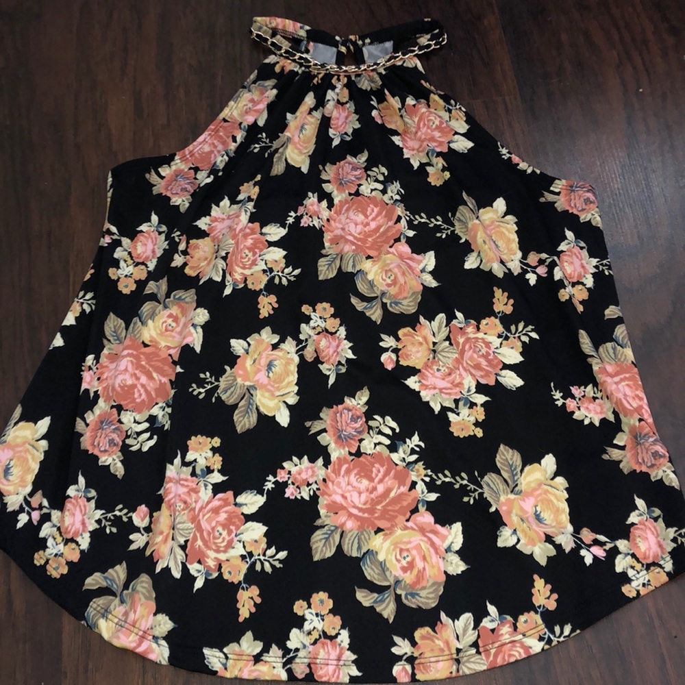 Floral halter top